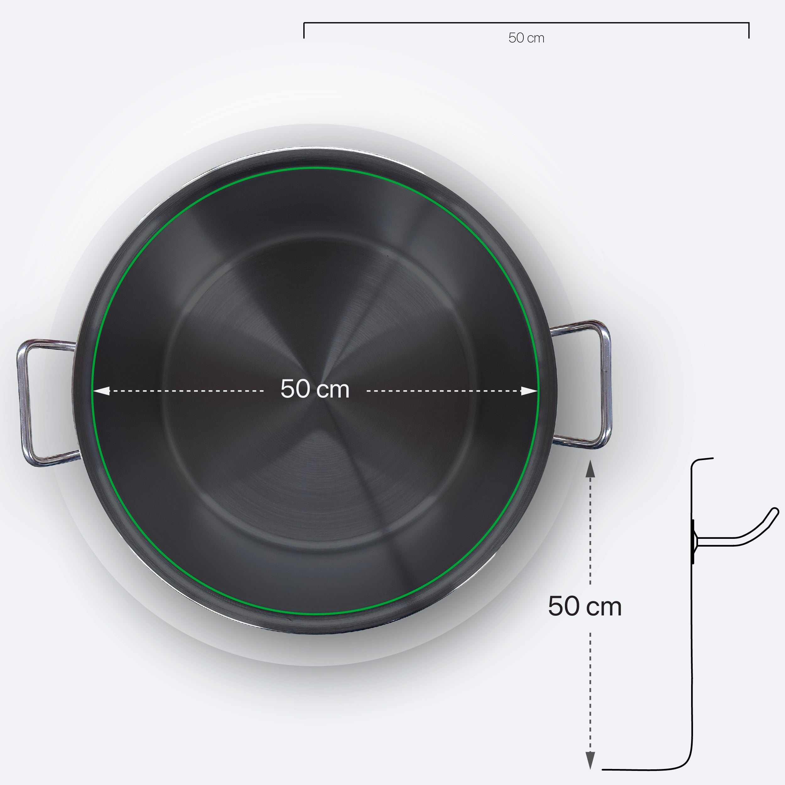 Deep Stock Pot 50x50 cm, 95 Lt