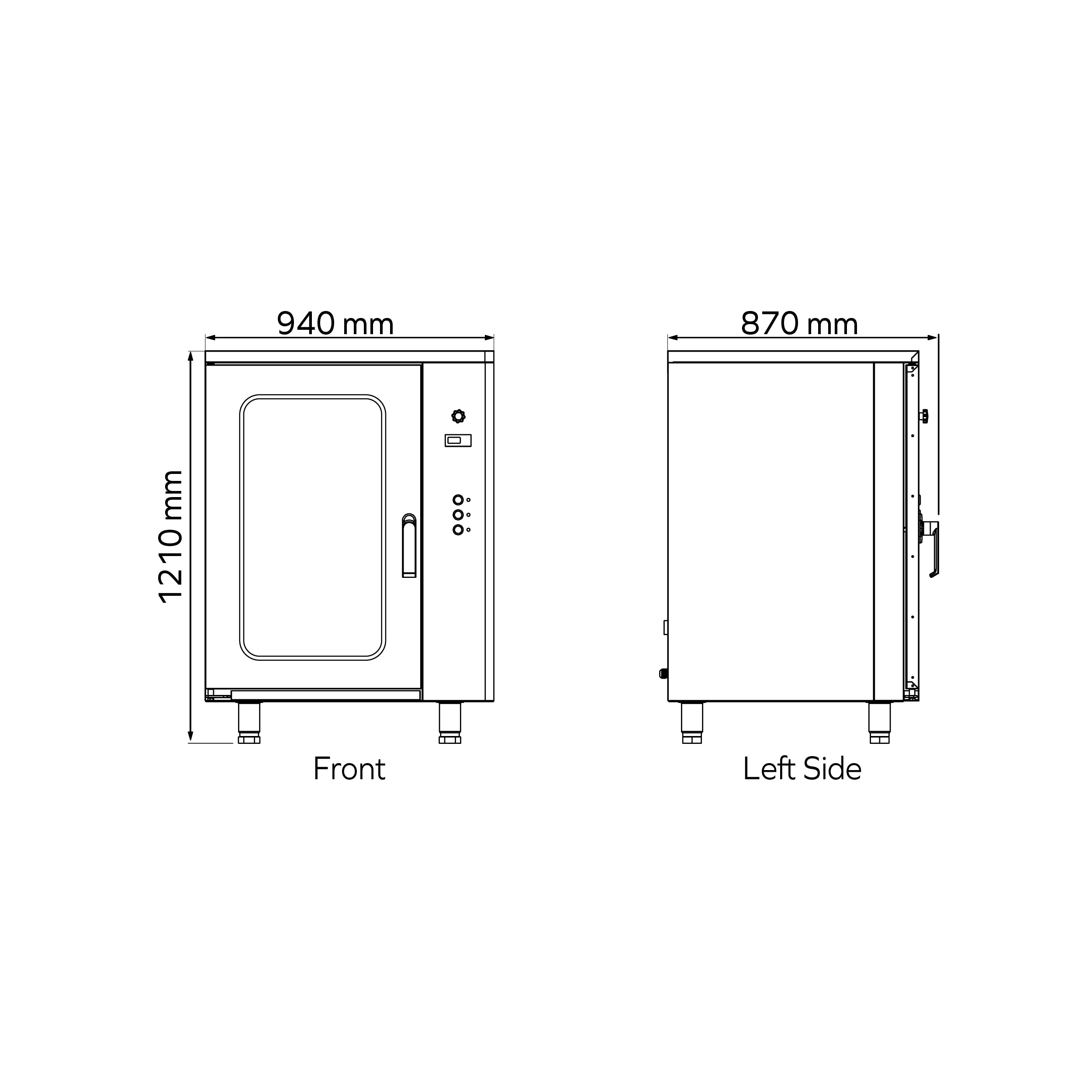 MKF-10 DIGI Electric Heated Convection Bakery Oven, 600 x 400mm x 10 Tray Capacity