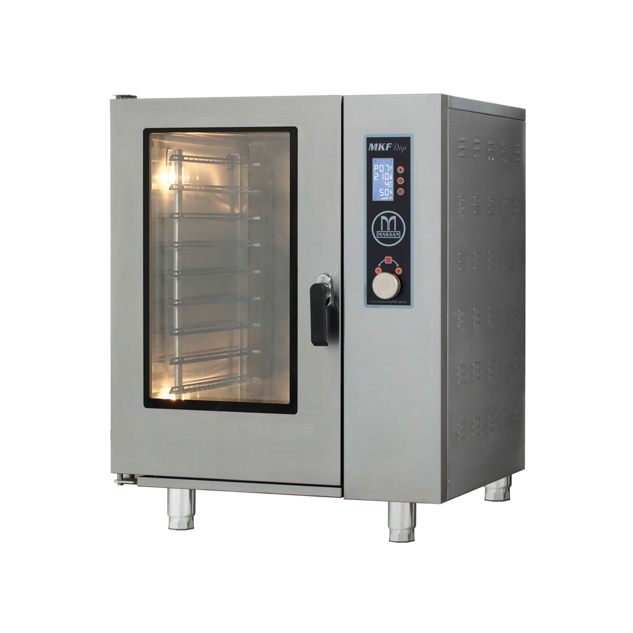 Maksan MKF-10 DIGI Elektrik Isıtmalı Konveksiyonlu Patisseri Fırını, 10 x 600 x 400mm Tepsi Kapasite