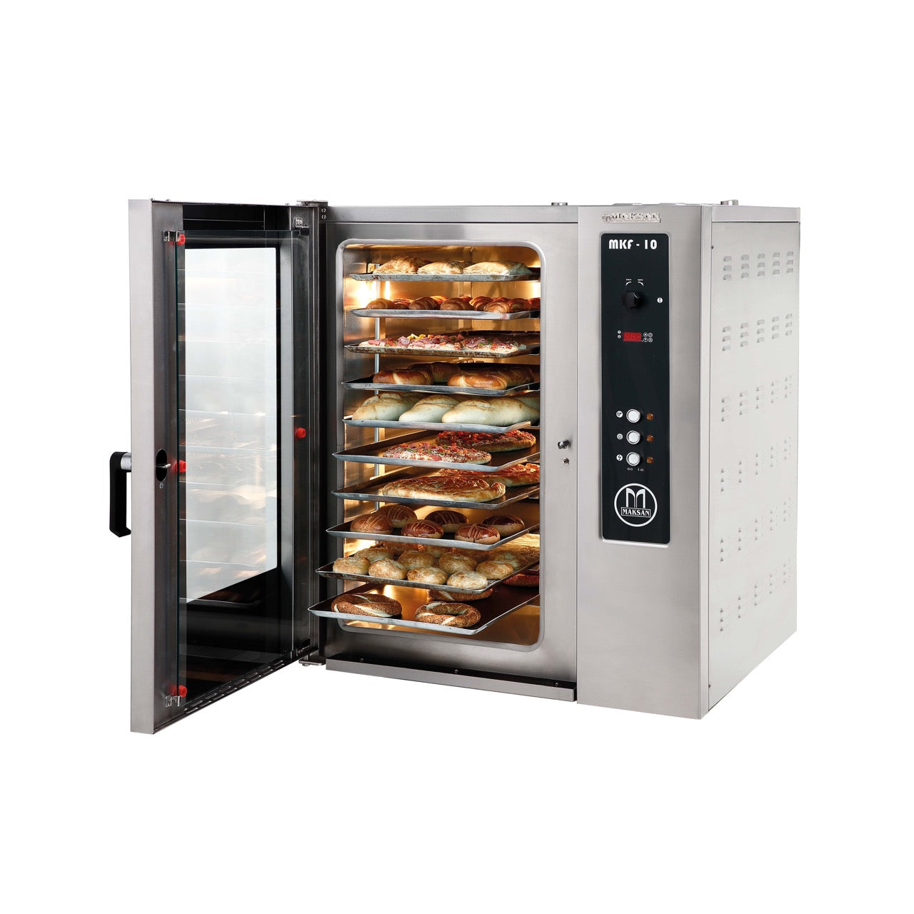 Maksan MKF-10 Elektrik Isıtmalı Konveksiyonlu Patisseri Fırını, 10 x 600 x 400mm Tepsi Kapasite