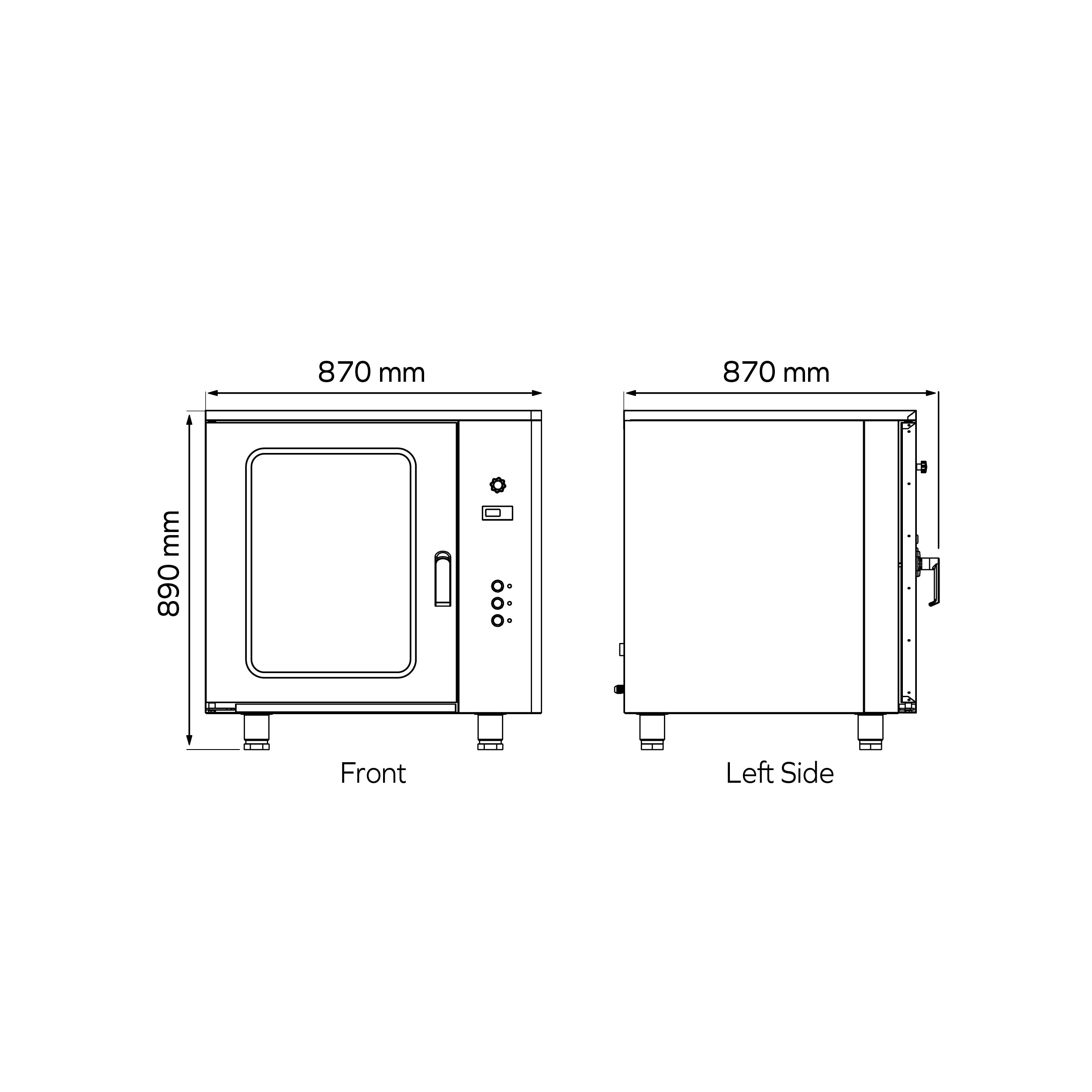 MKF-6 Electric Heated Convection Bakery Oven, 600 x 400mm x 6 Tray Capacity