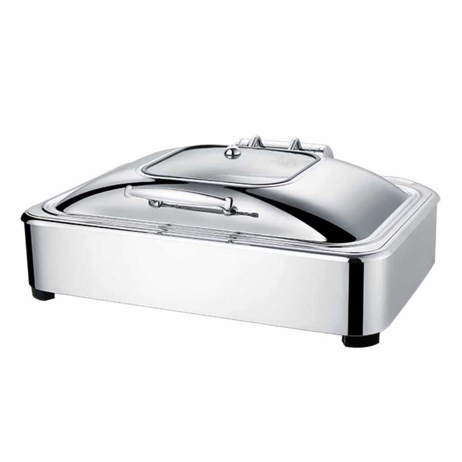 Epinox Chafing Dish Dörtgen Hidrolik Kapak 9 L 1/1 Gömme (CDH-9G)