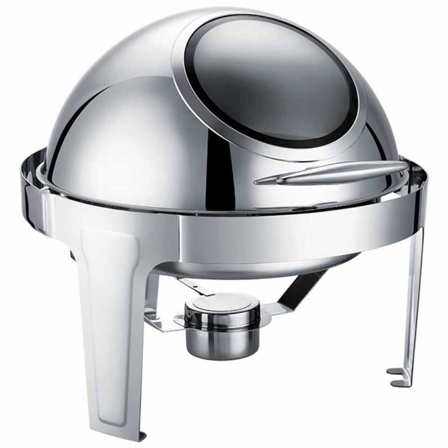 Epinox Chafing Dish Roll Top Yuvarlak Camlı 6 L (CDC-6C)